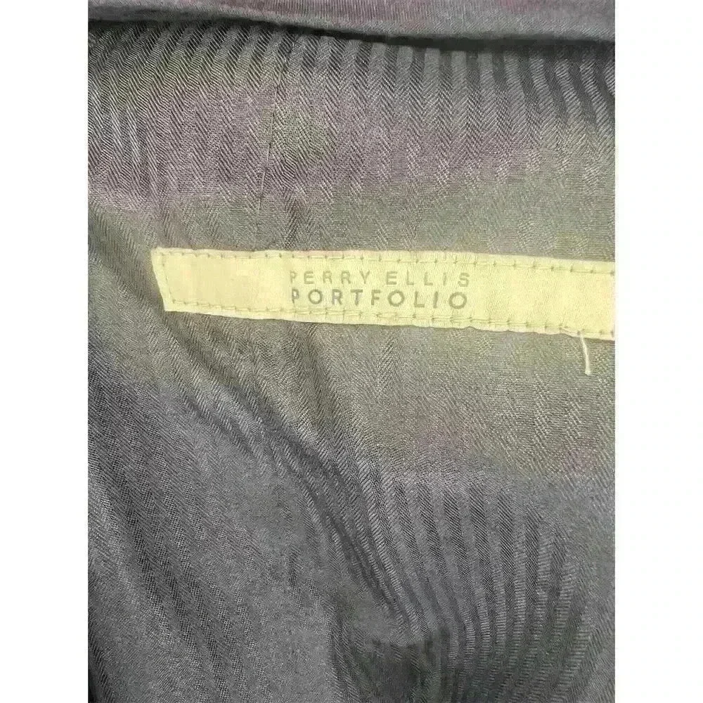Perry Ellis Portfolio Men's Slim Fit Black Dress Pants Size 36x32